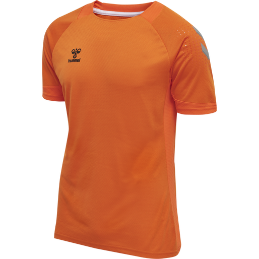 hmlLEAD S/S POLY JERSEY, ORANGE TIGER hmlLEAD S/S POLY JERSEY, ORANGE TIGER, packshot