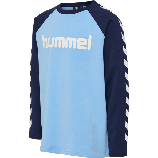 hmlBOYS T-SHIRT L/S, DUSK BLUE, packshot