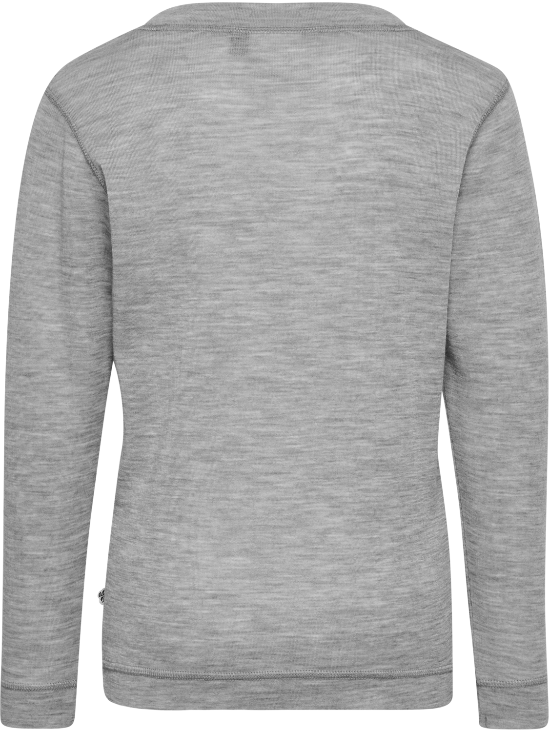 hmlJR WOOL RIB T-SHIRT L/S, GREY MELANGE, packshot