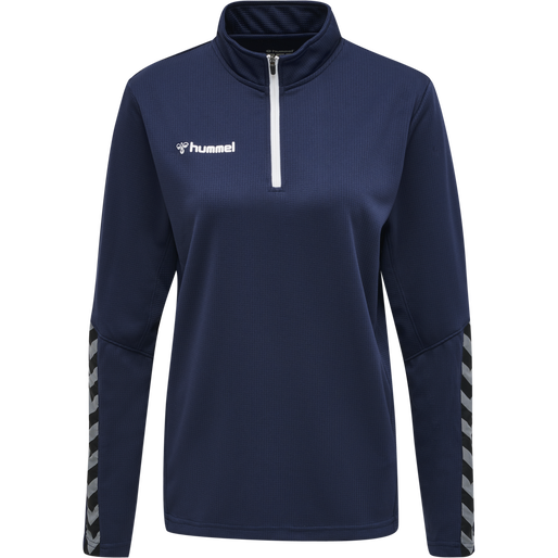 hmlAUTHENTIC HALF ZIP SWEATSHIRT WO, MARINE, packshot