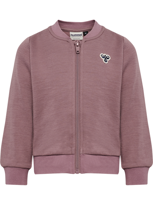 hmlMINI WOOL ZIP JACKET BEE, TWILIGHT MAUVE hmlMINI WOOL ZIP JACKET BEE, TWILIGHT MAUVE, packshot