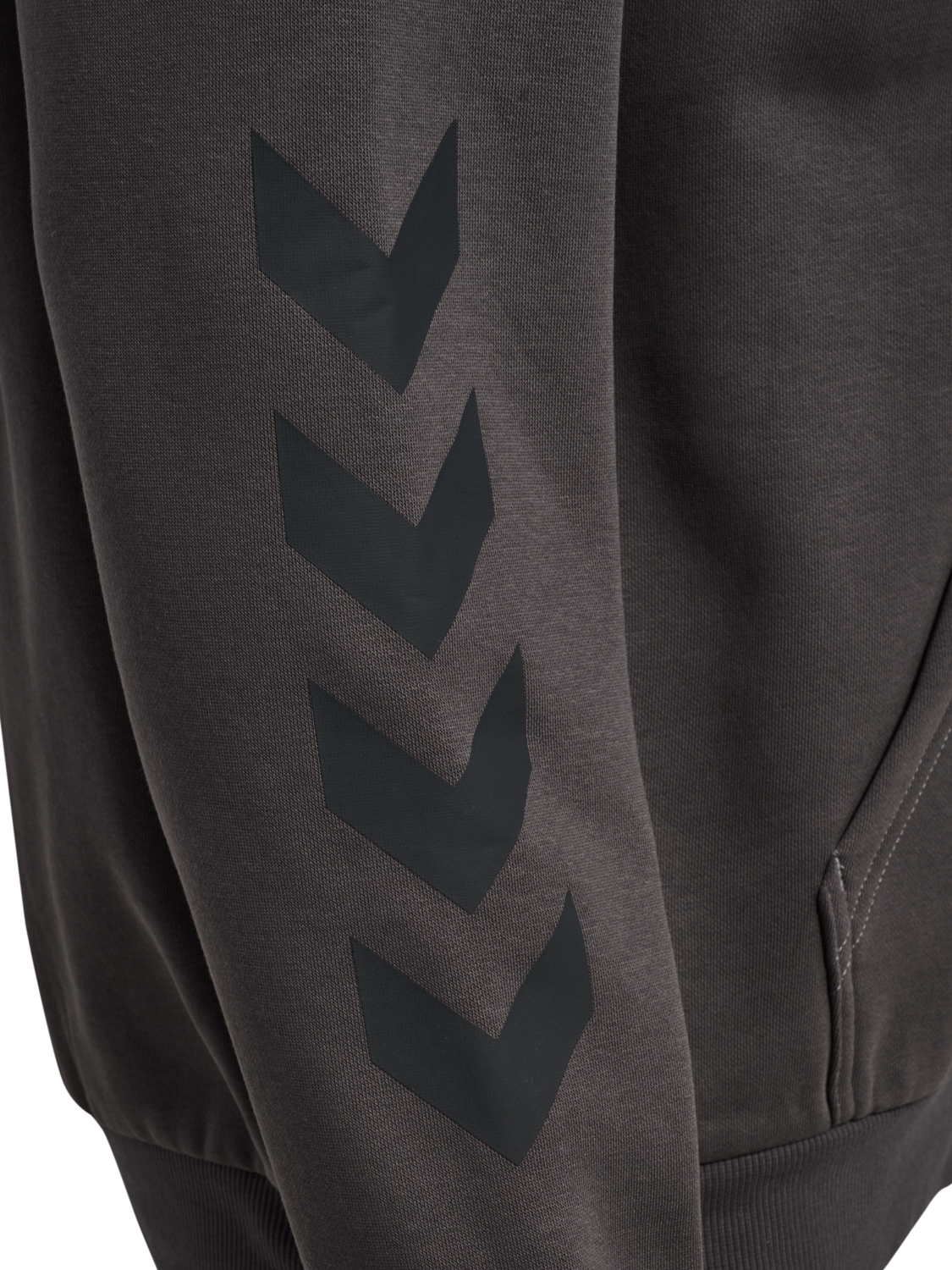 hmlKEEPER CHEVRON ZIP HOODIE, SHALE, packshot