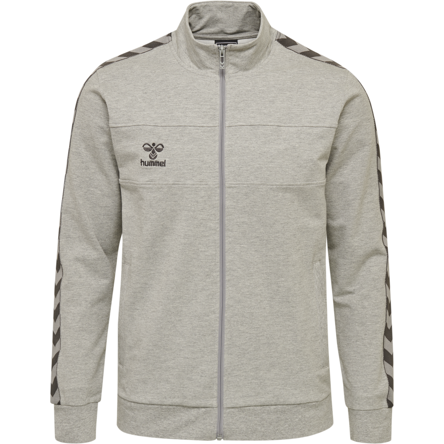 hmlMOVE CLASSIC ZIP JACKET, GREY MELANGE, packshot