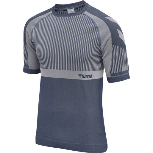 hmlMT UNIT SEAMLESS T-SHIRT, INSIGNIA BLUE/CHATEAU GRAY, packshot