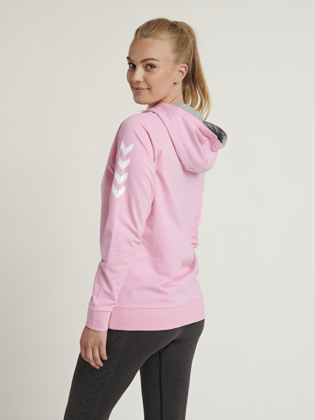 hummel GO COTTON HOODIE WOMAN COTTON CANDY hummelsport