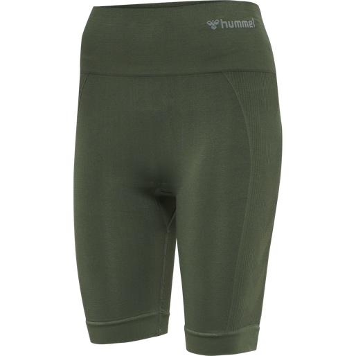hmlTIF SEAMLESS CYLING SHORTS, THYME, packshot