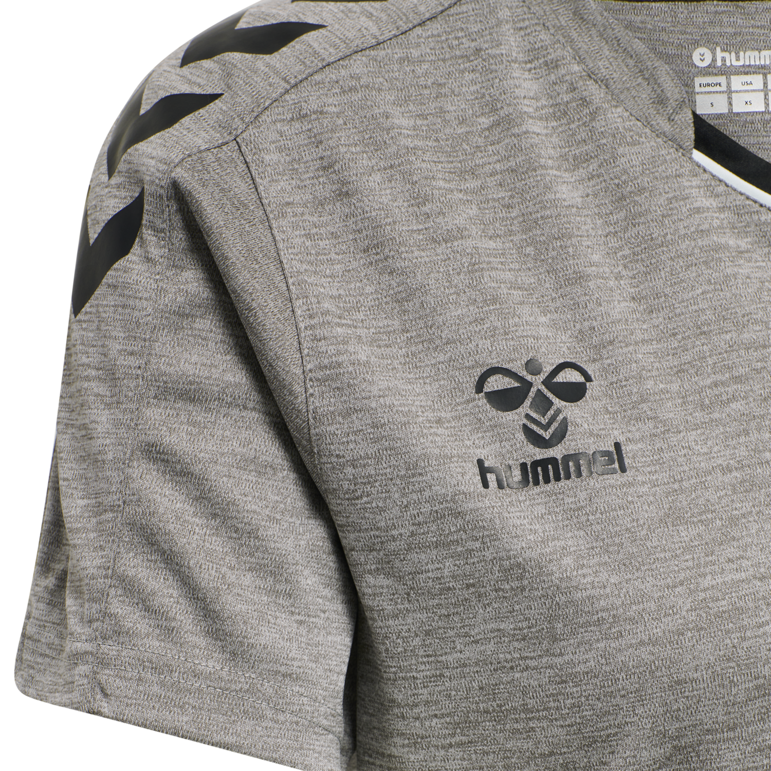 hmlCORE XK POLY JERSEY S/S WOMAN, GREY MELANGE, packshot