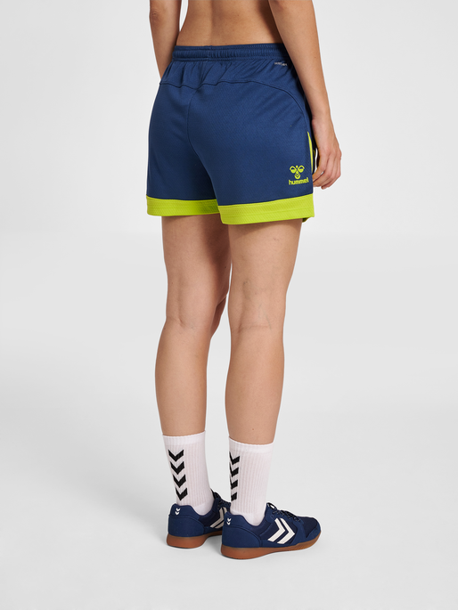 hmlLEAD WOMENS POLY SHORTS, DARK DENIM, model