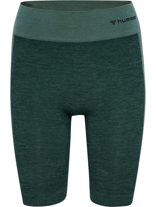 hmlCLEA SEAMLESS CYCLING SHORTS, GREEN GABLES/GARDEN TOPIARY ME, packshot