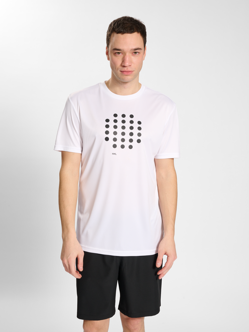 hmlCOURT T-SHIRT S/S, WHITE, model