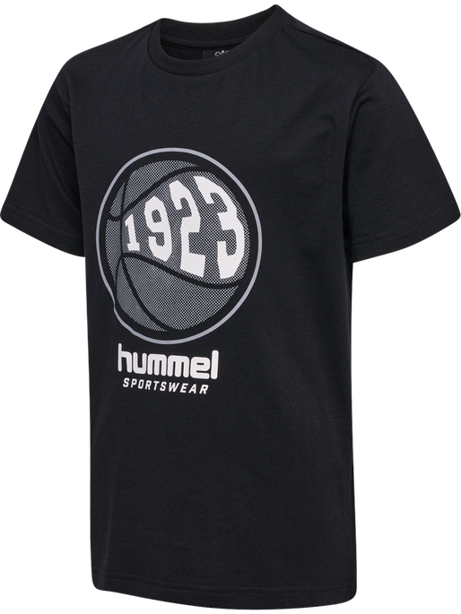 hmlLEO T-SHIRT S/S, BLACK hmlLEO T-SHIRT S/S, BLACK, packshot