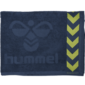 HUMMEL SMALL TOWEL, DARK DENIM/LIME PUNCH, packshot