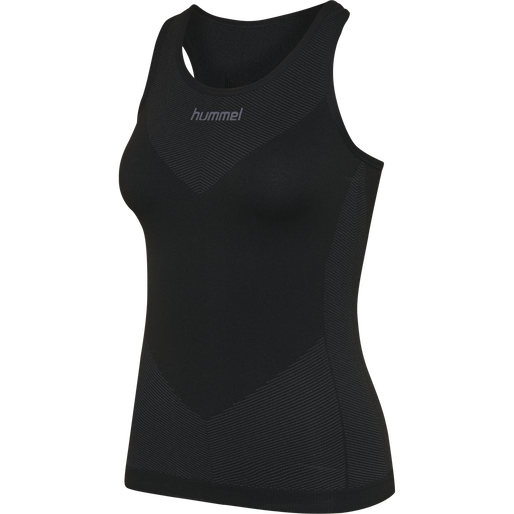 HUMMEL FIRST SEAMLESS TANK TOP W, BLACK, packshot