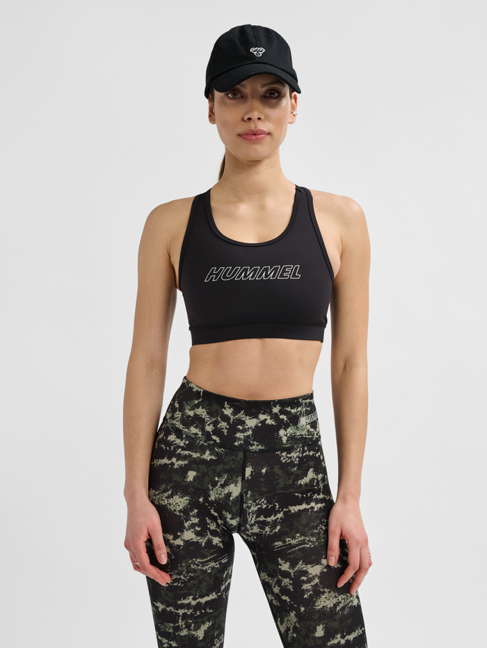 hmlTE FUNDAMENTAL SPORTS BRA, BLACK/WHITE, model