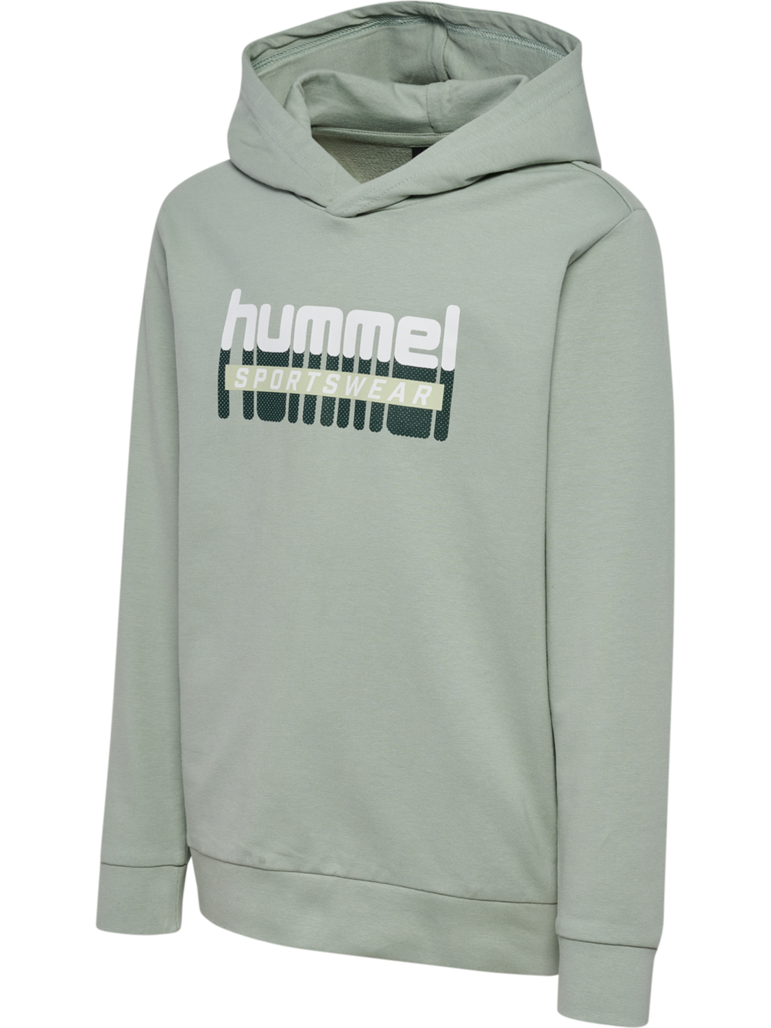 hmlTUKAS HOODIE, ICEBERG GREEN, packshot