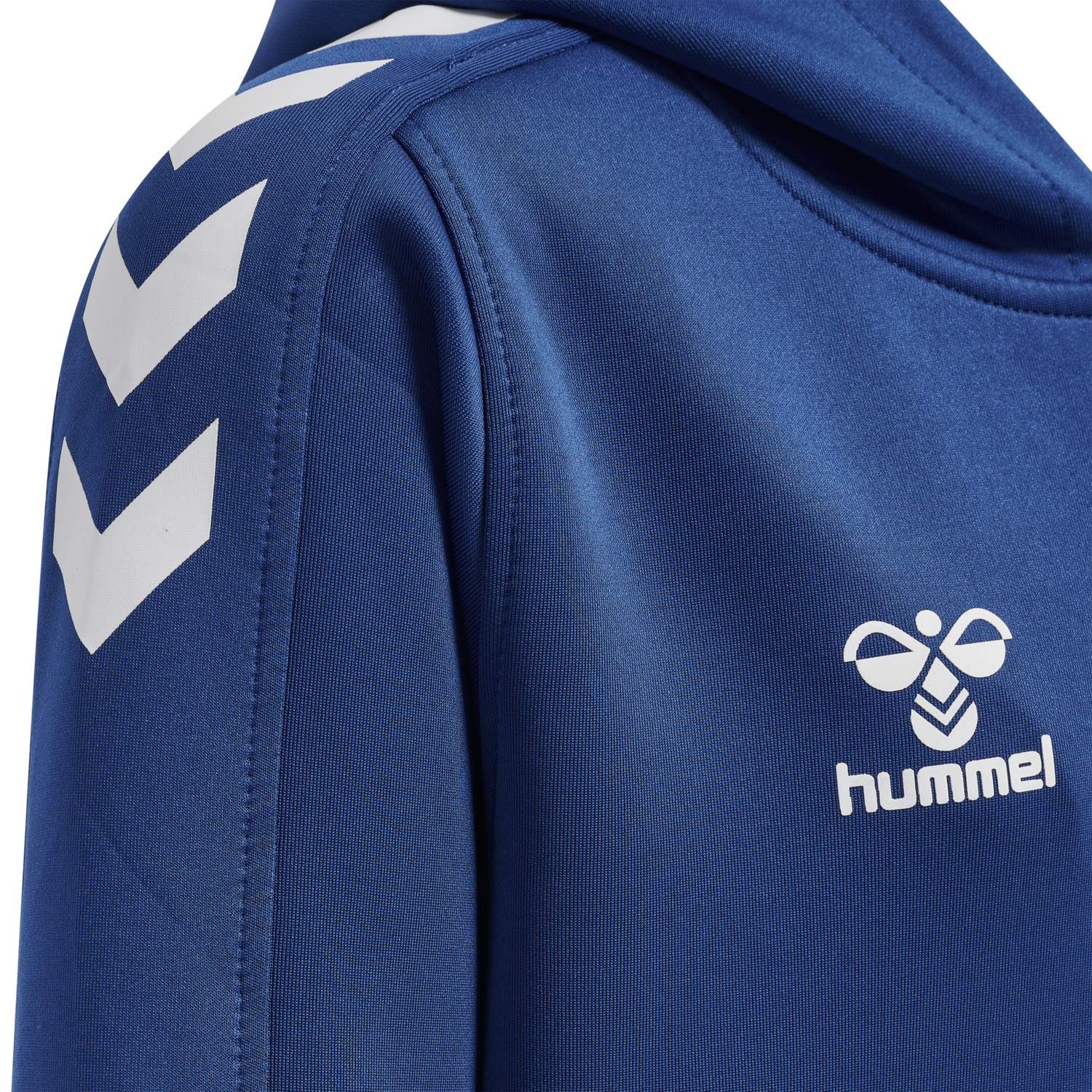 hmlCORE XK POLY ZIP HOOD SWEAT KIDS, TRUE BLUE, packshot