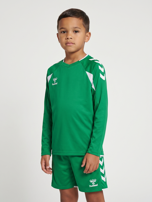hmlCORE 2.0 JERSEY L/S KIDS, JELLY BEAN/WHITE, model