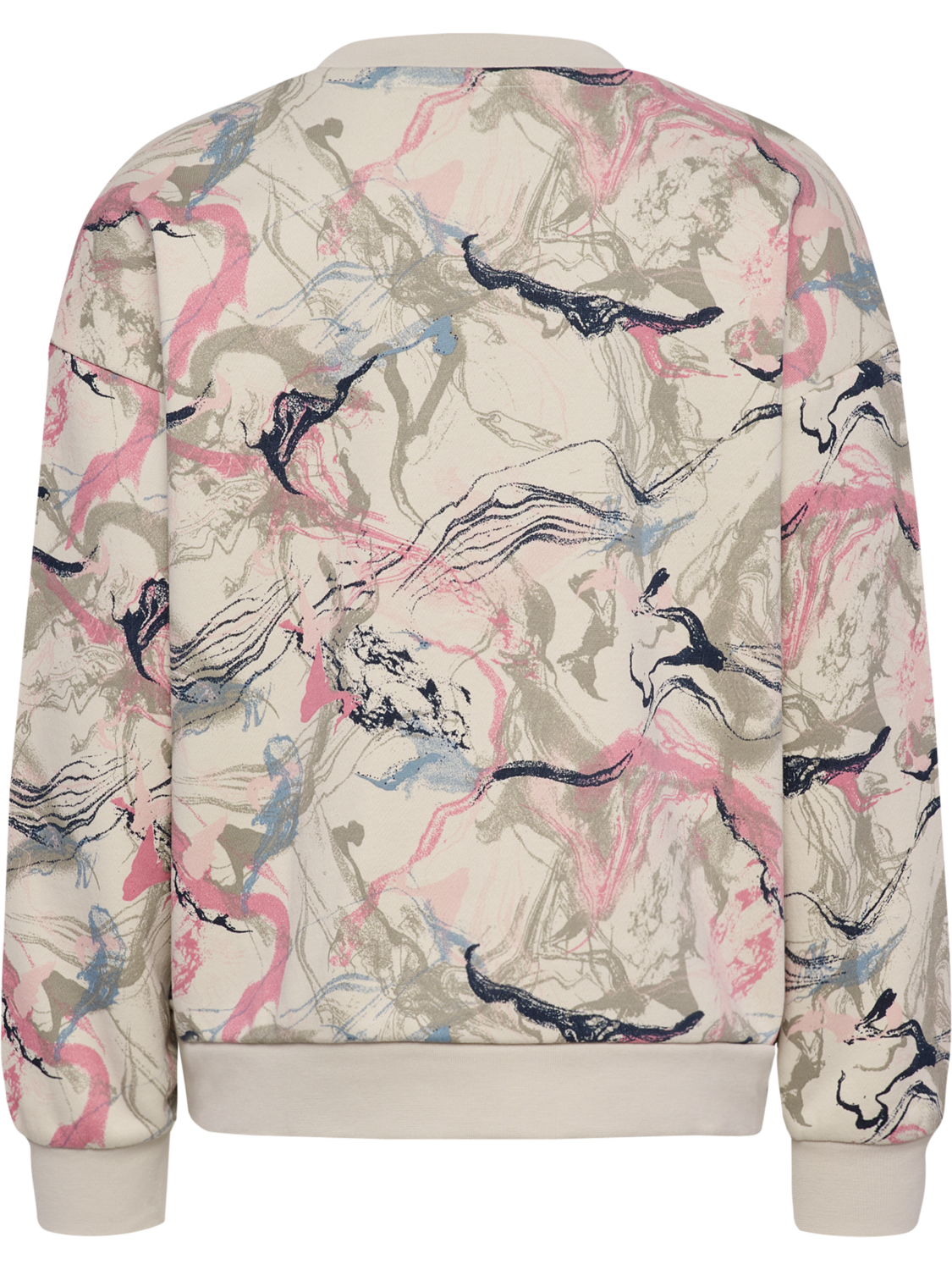 hmlJR LOOSE AOP SWEATSHIRT, SILVER BIRCH, packshot