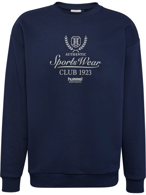 hmlLOOSE CREWNECK CLUB SPORTSWEAR, DRESS BLUES, packshot