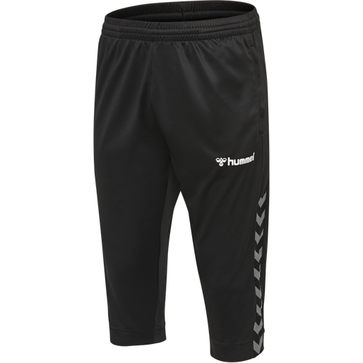 hmlAUTHENTIC 3/4 PANT, BLACK/WHITE, packshot