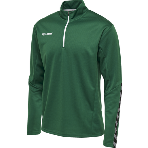 hmlAUTHENTIC KIDS HALF ZIP SWEATSHI, EVERGREEN, packshot
