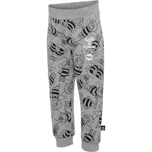 hmlMAYA AOP CREWSUIT, GREY MELANGE hmlMAYA AOP CREWSUIT, GREY MELANGE, packshot