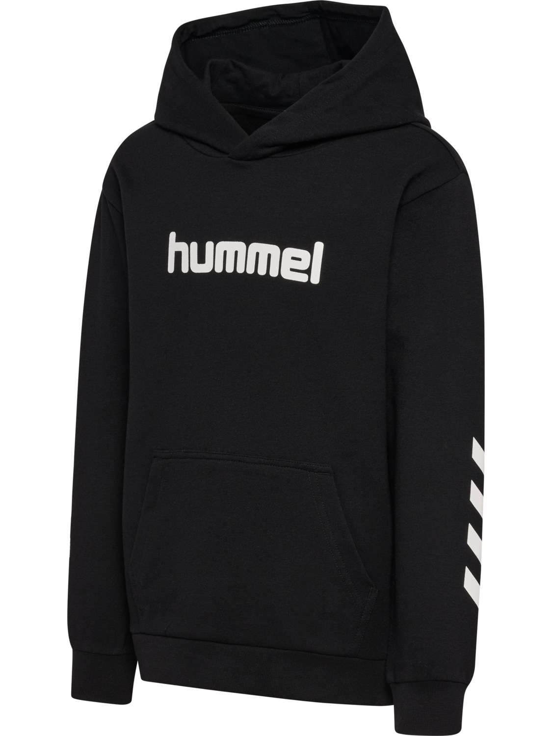 hmlJR REG LOGO HOODIE, BLACK, packshot