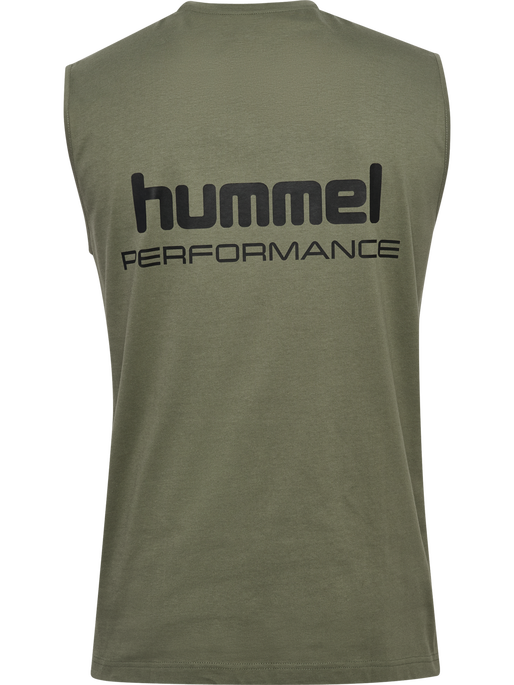 hmlHIIT MUSCLE TANK TOP, DEEP LICHEN GREEN, packshot