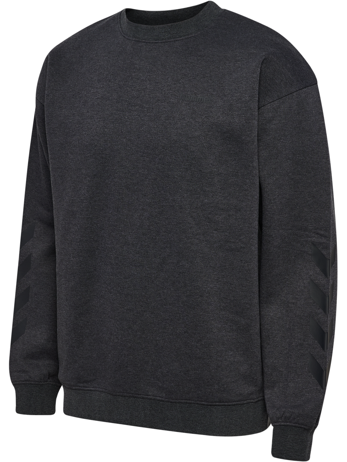 hmlCHEVRON ATHLETIC SWEATSHIRT, DARK GREY MELANGE, packshot