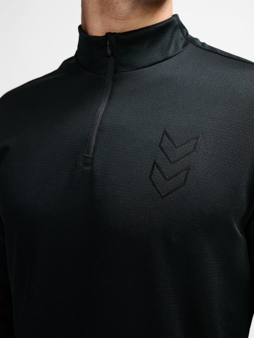 hmlACTIVE PL HALF ZIP, BLACK, model