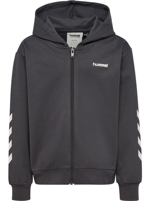 hmlJR LOGO ZIP JACKET, EBONY hmlJR LOGO ZIP JACKET, EBONY, packshot