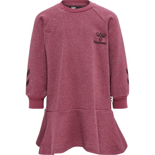 hmlSALLY DRESS L/S, EARTH RED, packshot