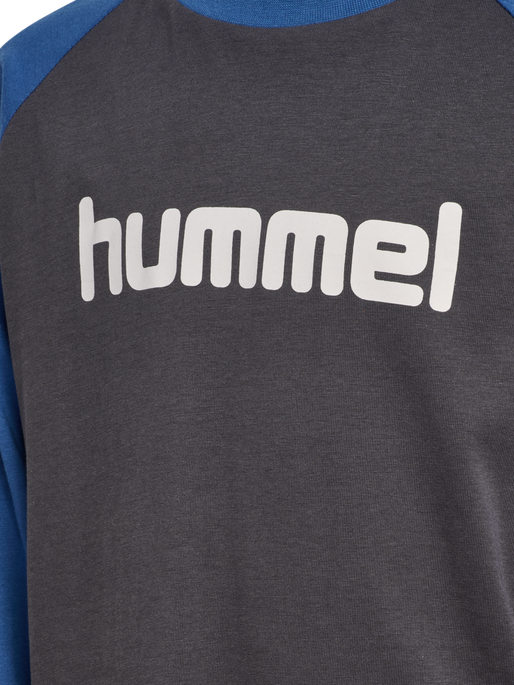 hmlJR LOGO T-SHIRT L/S, EBONY hmlJR LOGO T-SHIRT L/S, EBONY, packshot