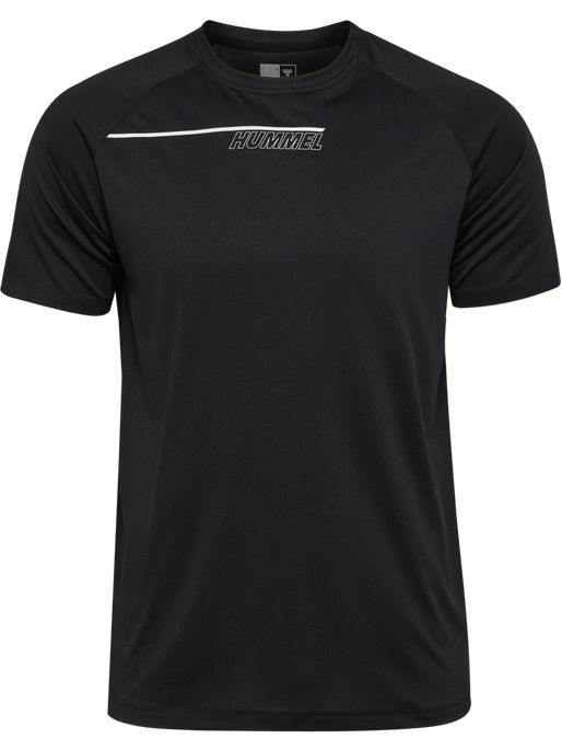 hmlCOURT LIGHT WEIGHT T-SHIRT, LIGHT GREY/BLACK, packshot