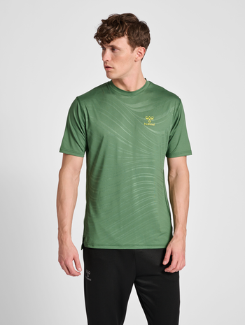 hmlONGRID POLY TEE S/S, MYRTLE, model