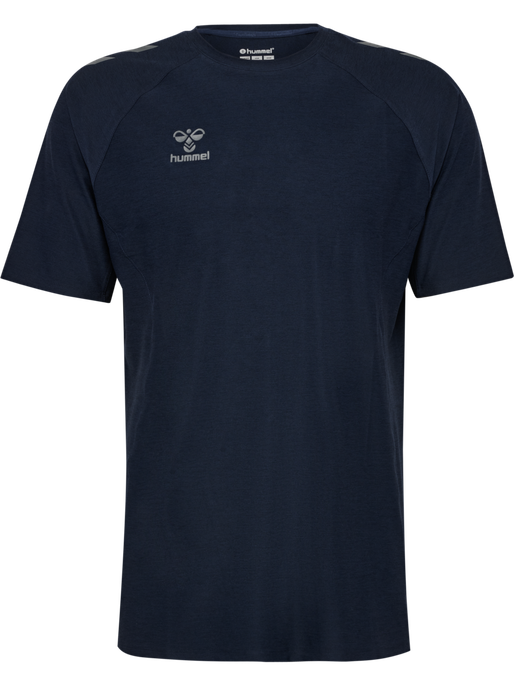 hmlCIMA 2.0 JERSEY S/S, MARINE MELANGE, packshot