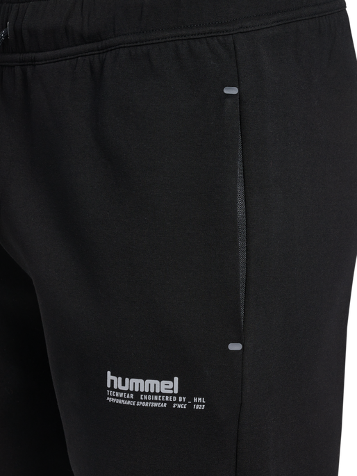 hmlTECH FLEECE REGULAR PANTS, BLACK, packshot