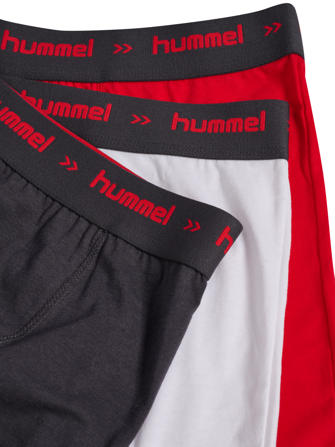 hmlRISE 3-PACK BOXERS, NINE IRON/WHITE/TRUE RED, packshot