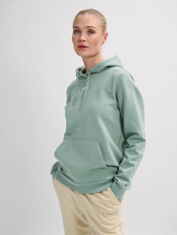 hmlPAOLA REGULAR HOODIE, CHINOIS GREEN, model