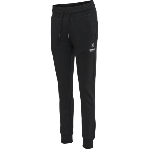 hmlOLIVIA REGULAR PANTS, BLACK, packshot