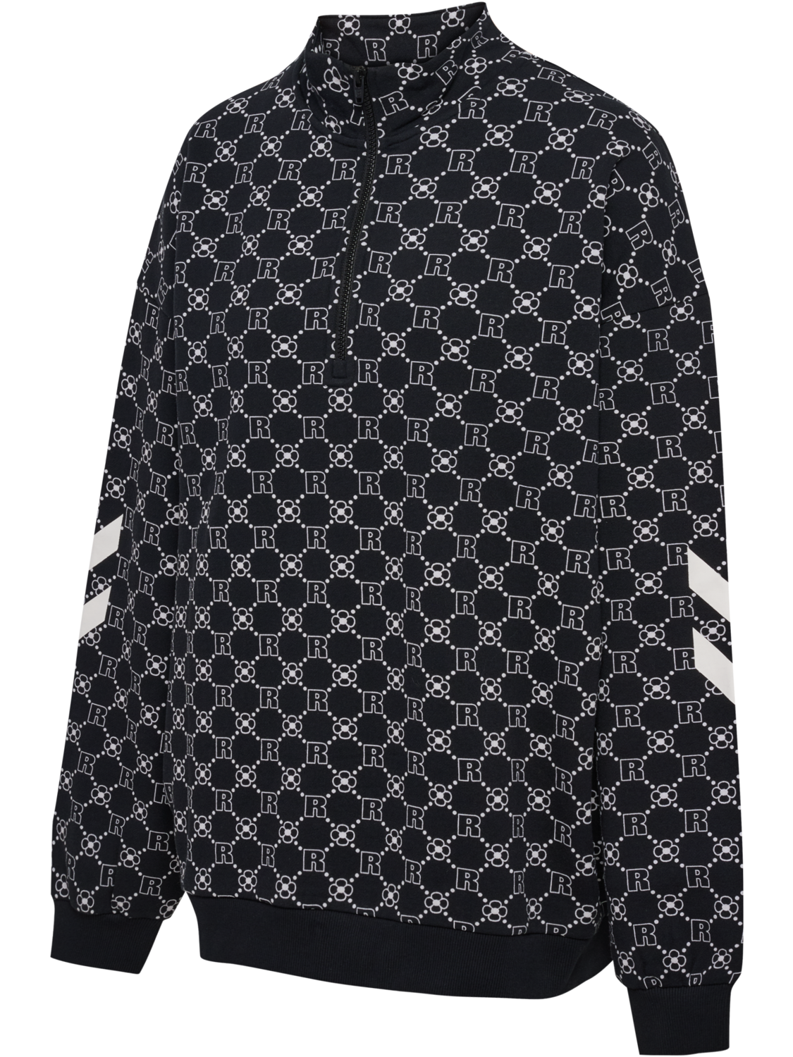 hmlOVERSIZED HALFZIP DBU ROTATE, BLACK