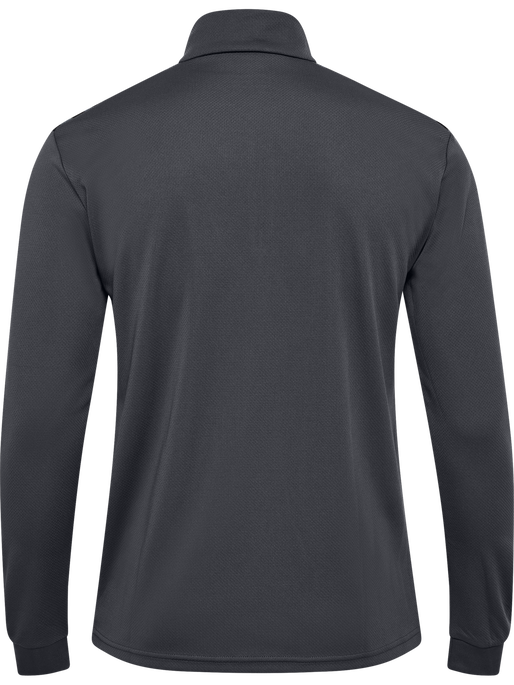 hmlAUTHENTIC HALF ZIP SWEAT, ASPHALT/SULPHUR SPRING, packshot