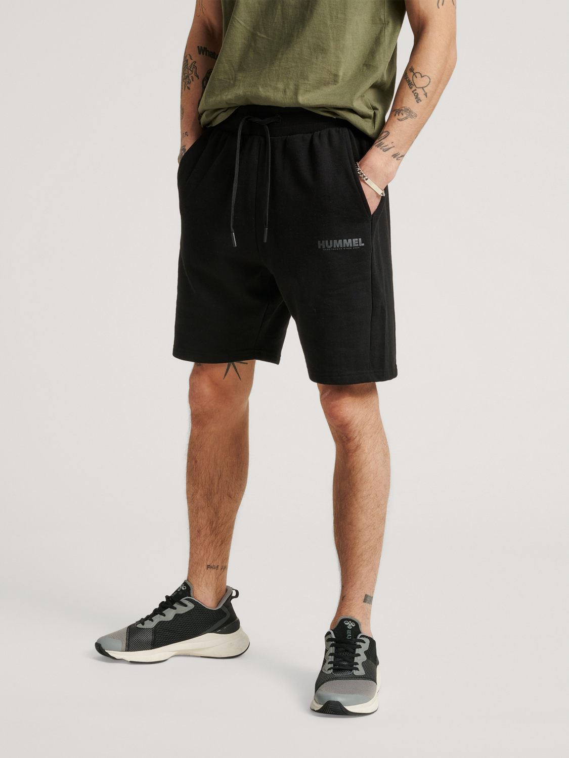 Hummel Football Soccer Mens Sports Training Core Poly Shorts Regular Fit Black 