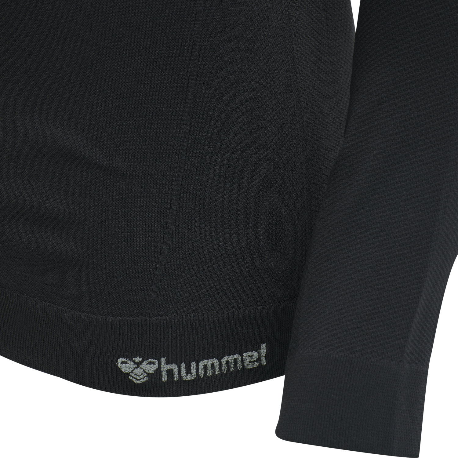 hmlSTROKE SEAMLESS T-SHIRT L/S, BLACK, packshot