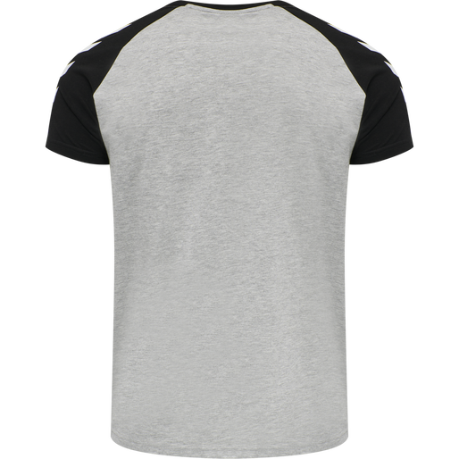 hmlLEGACY BLOCKED T-SHIRT, GREY MELANGE, packshot