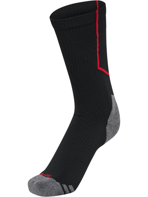 hmlPRO TRAINING SOCKS LOW, BLACK/TRUE RED, packshot