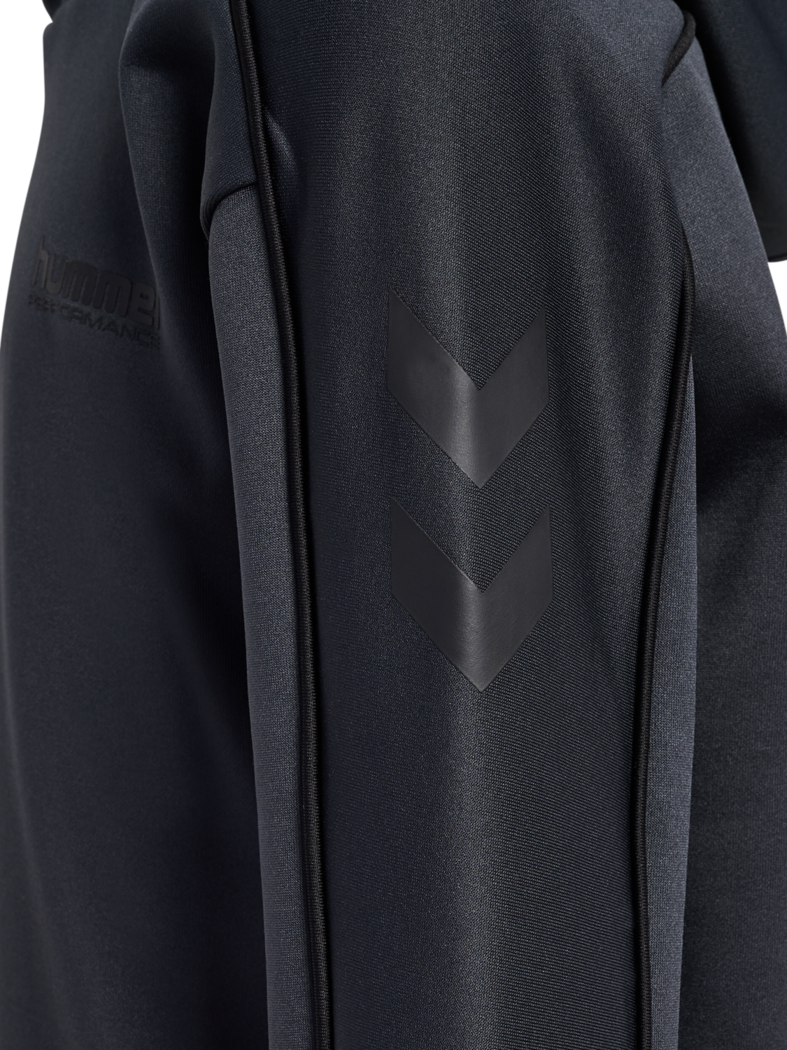 hmlJR INTERLOCK HOODIE, EBONY, packshot