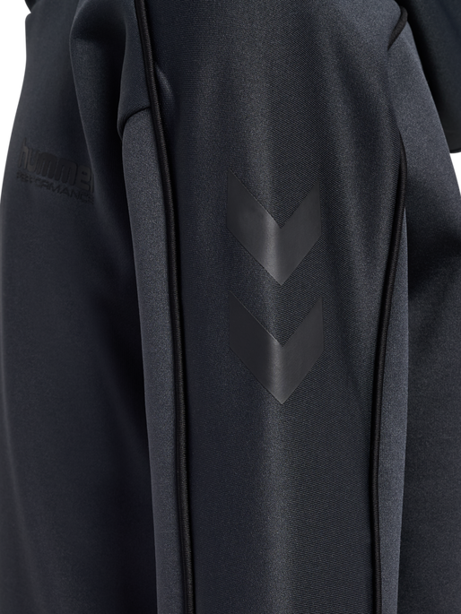 hmlJR INTERLOCK HOODIE, EBONY hmlJR INTERLOCK HOODIE, EBONY, packshot