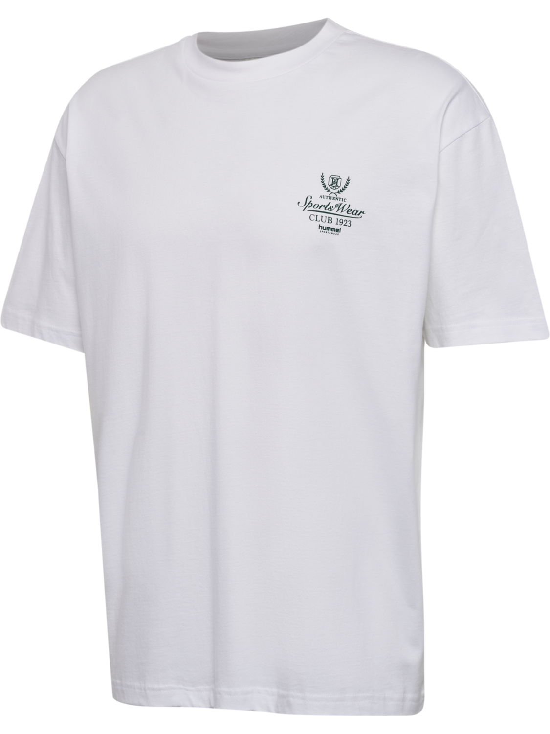 hmlLOOSE TEE S/S CLUB SPORTSWEAR, WHITE/DARK GREEN, packshot