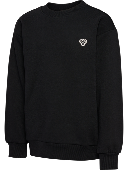 hmlJR LOOSE CREWNECK BEE, BLACK, packshot